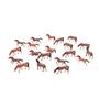 Imagem de Hiawbon Mini Horse Figurines Simulado Cavalo HO Escala 1:87 Estatuetas realistas de cavalo plástico para coleta de animais, 20 Pcs