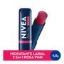 Imagem de Hidratante Labial Nivea Hidra Color 2 em 1 Rosa Pink 4,8g