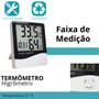 Imagem de Higrômetro Digital Termômetro com Relógio e Data