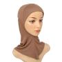 Imagem de Hijab De Algodão Com Cobertura Total Para Mulheres, Gorro Elástico, Lenço Interno Liso, Faixa De
