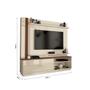 Imagem de Home Estante Royal 1.80m p/ TV até 65'' Off white / Naturale