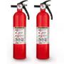 Imagem de Home & More Kidde FA110 Multipurpose Fire Extintuishers 2 Pack - Vermelho, (Classificação 1-A:10-B:C) - ATUALIZADO - Inclui Adesivos Personalizados (2)