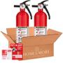 Imagem de Home & More Kidde FA110 Multipurpose Fire Extintuishers 2 Pack - Vermelho, (Classificação 1-A:10-B:C) - ATUALIZADO - Inclui Adesivos Personalizados (2)