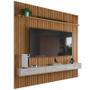 Imagem de Home Painel Ripado 232cm x 250cm TV 75 Polegadas Bali 2.4 Lukaliam Freijo/Off White