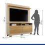 Imagem de Home Theater 2 Portas Painel em Mdf Fresado Berlim - Off White/Cinamomo