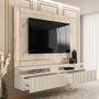 Imagem de Home Theater Gaia para TV de até 75 polegadas - CALACATA / OFF WHITE - Madetec