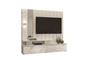 Imagem de Home Theater Painel Zeus para TV 65 Calacata/ Off White com LED e Espelhos - Madetec