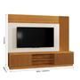 Imagem de Home valencia 2 portas p/ tv 75'' 2,20cm naturalle/offwhite