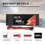 Imagem de HOOVO 7600mAh 2S Lipo Bateria 7.4V 120C RC Bateria Dura Caso com Deans T Plug para RC Drag Car Caminhão Barco DJI Heli Airplane RC Modelos (2 Pacotes)