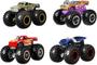 Imagem de Hot Wheels Monster Trucks 1:64 Scale 4-Pack com rodas gigantes Ideia de presente para crianças de 3 a 6 anos Sytles Pode Variar