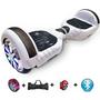 Imagem de Hoverboard 6 Polegadas Skate Eletrico Infantil Bluetooth Com Leds Colorido Overboard Branco Led