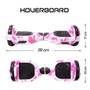 Imagem de Hoverboard 6,5" Rosa Militar Skate Smart Balance Com Bolsa