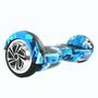 Imagem de Hoverboard Skate Elétrico 6.5 AzuL Camuflado Led Bluetooth com bolsa de transporte