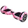 Hoverboard Skate Elétrico 6.5 Rosa Camuflado Led Bluetooth - Brinovar Imagem de Hoverboard Skate Elétrico 6.5 Rosa Camuflado Led Bluetooth