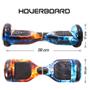 Imagem de Hoverboard Skate Elétrico 6,5 Fogo e Gelo Com Som Bluetooth