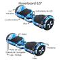 Imagem de Hoverboard Skate Elétrico Alça 6.5 Bluetooth Led Azul +Bolsa