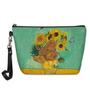 Imagem de Howilath PU bolsa de papel de higiene pessoal, girassol Vincent Van Gogh ao ar livre cosméticos saco de armazenamento senhoras impermeável saco de maquiagem