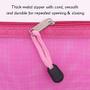 Imagem de HRX Pacote de malha de nylon sacos de maquiagem com zíper, 6PCS bolsas cosméticas caneta lápis organizador caso rosa quente para bolsa de viagem saco de fralda (A5 x 3pcs, A6 x 3pcs)