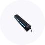Imagem de Hub 7 Portas Exbom USB 2.0 com Switch e Led Indicador