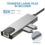 Imagem de Hub, Adaptador USB C para USB, Hub USB C 5 em 1 Gigabit