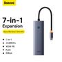 Imagem de Hub Baseus 7 Portas Usb-c Hdmi+ Usb3.0 + Pd100w+ Sd Tf+ Rj45