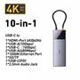 Imagem de HUB Baseus USB Metal Gleam Série II, Cinza Espacial, USB-C, HDMI, USB-A, 10 em 1