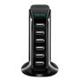 Imagem de HUB Carregador 6 portas USB MOVITEC Preto HB-01