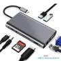 Imagem de Hub Docking Station 11X1 Adaptador Type C Lan Hdmi Vga Sd Pd
