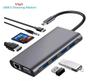 Imagem de Hub Docking Station 11X1 Adaptador Type C Lan Hdmi Vga Sd Pd