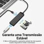 Imagem de Hub Extensor de USB Tipo C P/ 4 USB 3.0 Computador Notebook