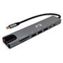 Imagem de Hub F3 Adaptador Type-c 8 em 1, para HDMI, Type-c, USB 3.0, USB 2.0, Micro SD SDe LAN - JC-TYC-860