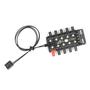 Imagem de Hub Multi Fan Cooler 10x 4 Pinos Pwm Cpu Molex 4d Interface