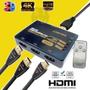 Imagem de Hub Switch Hdmi 3X1 Ultra Hd 4K Controle Remoto E Cabo