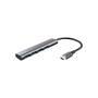 Imagem de Hub Trust Halyx Fast USB-C Hub em alumínio adiciona 4 portas USB-A com velocidade de 5 Gbps - T24948