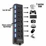 Hub Usb 2.0 Com 7 Portas Switch On/off E Led Indicador - Lehmox Imagem de Hub Usb 2.0 Com 7 Portas Switch On/off E Led Indicador - Lehmox