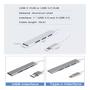 Imagem de Hub Usb 3.0 Cabo Extensor 3 Usb 1 Tipo C Cinza Rápido High Conectores de Saída