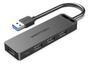 Imagem de Hub Usb 3.0 Com 4 Portas 5gbps E Micro Usb Auxiliar Vention