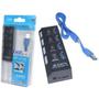 Imagem de Hub Usb 3.0 Com 4 Portas High Speed 5 Gbps Com Teclas On/Off Suporta HD Até 1Tb