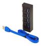 Imagem de Hub Usb 3.0 Turbo Com 4 Portas Com Led Indicador E Botão