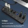 Imagem de Hub USB 7 em 1 - 3.0 e 2.0 - com Switch Independente e Cabo de 30cm