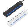 Imagem de Hub USB 7 Portas 2.0 com LED - Divisor de Dados para Laptop e PC
