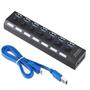 Imagem de Hub Usb 7 Portas USB 3.0 Com Switch E Led Indicador Suporta 1TB LEY-199 Lehmox