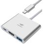 Imagem de Hub Usb-C 3.0, Com 3 Portas, Hdmi 4K 30Hz Hu-D10Si, C3Tech