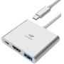 Imagem de HUB USB-C 3.0, Com 3 Portas, Saída HDMI 4K 30Hz HU-D10SI, C3tech - Prata