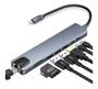 Imagem de Hub USB C 3.0 Com Saída Hdmi Usb Rede Lan Cartão SD 8 em 1