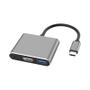 Imagem de Hub USB-C 3 em 1 para Macbook, Samsung - HDMI, USB 3.0 e Docking Station