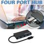 Imagem de Hub USB-C 4 Portas USB 3.0 de Alta Velocidade - Expansor para Desktop e Laptop