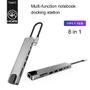 Imagem de Hub USB-C 8 em 1 com PD - RJ45, HDMI, USB 3.0/2.0