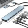 Imagem de Hub Usb C 8 Em 2 Divisor Com 4 Portas Usb 1 Usbc Tf Leitor De Cartão Sd Saída De Áudio Para Macbook