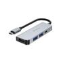 Imagem de Hub Usb-c C3tech 3.0 4 Portas Com Saida Hdmi 4k Hu-d50gy Cinza